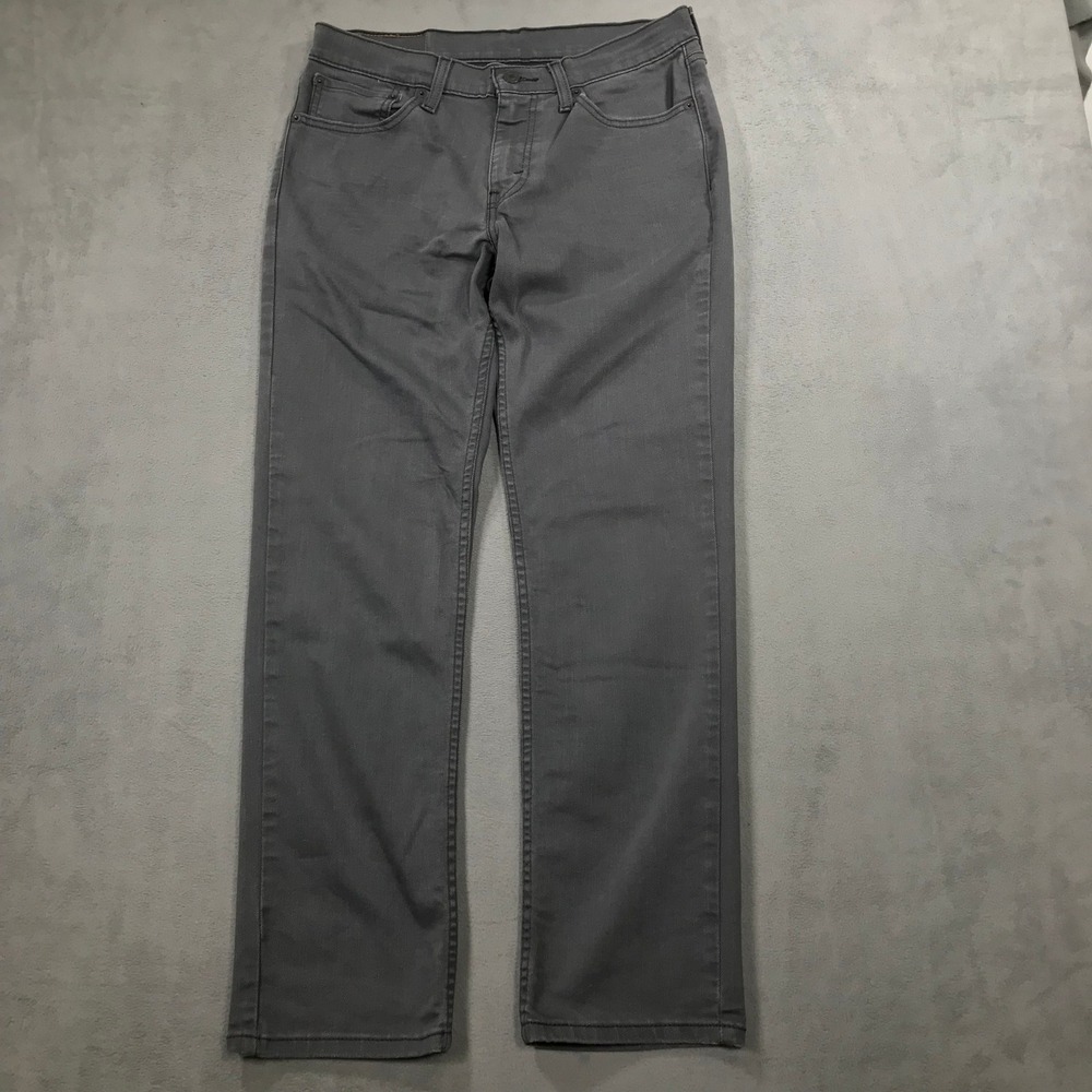 Levis 511 Slim Fit Gray Denim Jeans Mens 32x30 Charcoal Stretch Pants